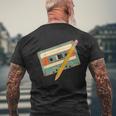 Retro Cassettes With Pencil 80S And 90S Nostalgiainta T-Shirt mit Rückendruck Geschenke für alte Männer