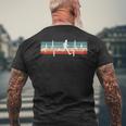 Retro Running Marathon Jogging Heartbeat Ecg Runner Motif T-Shirt mit Rückendruck Geschenke für alte Männer