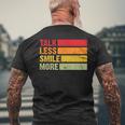 Retro Talk Less Smile More Historic Hamilton Quote Men's Back Print T-Shirt Gifts for Old Men