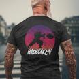 Retrointage Hadouken Fighter T-Shirt mit Rückendruck Geschenke für alte Männer