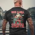 Rock N Roll Papá Noel Tocando La Guitarra Navidad Camiseta Hombre Estampado Espalda Regalos para ancianos