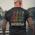 Rockstar Children'sintage Guitar Rockstar T-Shirt mit Rückendruck Geschenke für alte Männer