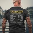 Role Playing Game Rpg D20 Tabletop Rpg Gamer Men's T-shirt Back Print Gifts for Old Men