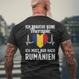 Rumänische Flagge I Rumänien Urlaub I Rumänien T-Shirt mit Rückendruck Geschenke für alte Männer