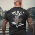 Safari Tour Guide Safari Animals Time To Get Wild Squad Men's T-shirt Back Print Gifts for Old Men