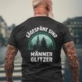 Sägespäne Sind Glitter T-Shirt mit Rückendruck Geschenke für alte Männer