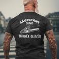 Sägespäne Sind Männer Glitzer Holzfälller T-Shirt mit Rückendruck Geschenke für alte Männer