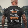 Sägespäne Sind Männerglitzer Lumberjack Forestry T-Shirt mit Rückendruck Geschenke für alte Männer