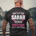 Sarah Name First Name T-Shirt mit Rückendruck Geschenke für alte Männer