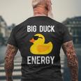 Sarcastic Meme Pun Cool Rubber Duck Wearing Sunglasses Men's Back Print T-Shirt Gifts for Old Men