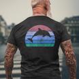 Save The Dolphin Endangered Species Tee Men's Back Print T-Shirt Gifts for Old Men