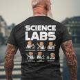 Science Labs Dogs Labrador Retriever Science Teacher Men's Back Print T-Shirt Gifts for Old Men