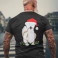 Silkie Silky Chicken Christmas Graphic Men's Back Print T-Shirt Gifts for Old Men