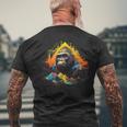 Silverback Gorilla Monkey Animal T-Shirt mit Rückendruck Geschenke für alte Männer