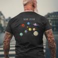 Sistema Solar Y Planetas Astrología Astronomía Camiseta Hombre Estampado Espalda Regalos para ancianos