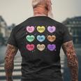 Skibidi Valentine's Day Candy Heart Valentine Rizz Men's T-shirt Back Print Gifts for Old Men