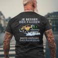 Snow Plough Saying Winter Service Snow Clearing Device Snow Plough T-Shirt mit Rückendruck Geschenke für alte Männer