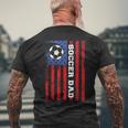 Soccer Dad Usa Flag All American Fathers Men's T-shirt Back Print Gifts for Old Men