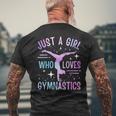 Solo Una Chica Que Ama La Gimnasia Gimnasta Gimnasia Chicas Camiseta Hombre Estampado Espalda Regalos para ancianos