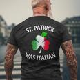 St Patrick Was Italian Irish-Italian Theme -Adults Short Sleeve Black Small Men's T-shirt Back Print Gifts for Old Men