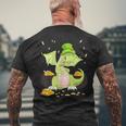 St Patricks Day Lucky Green Dragon Leprechaun Shamrock Irish Men's Back Print T-Shirt Gifts for Old Men
