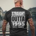Straight Outta 1995 30Th Birthday Thirty Dirty Vintage Men's T-shirt Back Print Gifts for Old Men