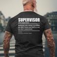 Supervisor Definition For Supervisor Men's Back Print T-Shirt Gifts for Old Men