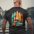 Surfboarder Hawaii Wave Surfing Beach Surfer Men's T-shirt Back Print Gifts for Old Men Surfboarder Hawaii Wave Surfing Beach Surfer Men's T-shirt Back Print Gifts for Old Men
