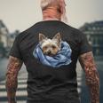 Süßer Hund Offizielles Schlaf Yorkshire Terrier Hunde T-Shirt mit Rückendruck Geschenke für alte Männer