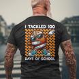 I Tackled 100 Days Of School Football 100 Days Of School Men's T-shirt Back Print Gifts for Old Men I Tackled 100 Days Of School Football 100 Days Of School Men's T-shirt Back Print Gifts for Old Men