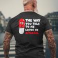 The Way You Talk To Me Leaves Me Aphasic Medical Pun Men's Back Print T-Shirt Gifts for Old Men
