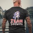 Team Einhorn Lustiges Familie Damen Herren Kinder T-Shirt mit Rückendruck Geschenke für alte Männer