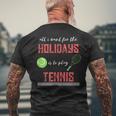Tennis Novelty Holiday Tshirt Men's Back Print T-Shirt Gifts for Old Men