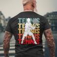 Tennis Tennis Player Boys Children T-Shirt mit Rückendruck Geschenke für alte Männer