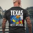 Texas Best Welder Ironsmith Texan Flag Soudage T-shirt imprimé au dos Cadeaux pour les vieillards