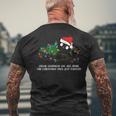 Thank Goodness You Are Home The Christmas Tree Just Fainted Men's Back Print T-Shirt Gifts for Old Men