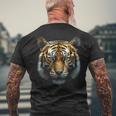 Tigre Animal Arte Diseño Tigre Camiseta Hombre Estampado Espalda Regalos para ancianos