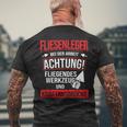 Tiling Bei Der Arbeiter T-Shirt mit Rückendruck Geschenke für alte Männer