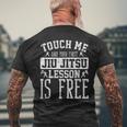Tócame Tu Primera Lección De Jiu Jitsu Arte Marcial Camiseta Hombre Estampado Espalda Regalos para ancianos
