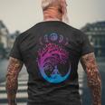 Tree Of Life Spiritual Moon Phases Yoga T-Shirt mit Rückendruck Geschenke für alte Männer