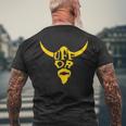 Uff Da Viking Norwegian Scandinavian Minnesota Wisconsin Men's Back Print T-Shirt Gifts for Old Men
