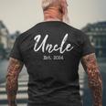 Uncle To Be 2024 Uncle Est 2024 For Uncle T-Shirt mit Rückendruck Geschenke für alte Männer