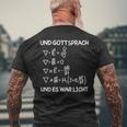 Und Gott Sprach Und Es War Licht Maxwell Equations Physics T-Shirt mit Rückendruck Geschenke für alte Männer