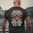 Never Underestimate The Power Of Malon Malon Name Men's T-shirt Back Print Gifts for Old Men