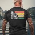 Video Gaming Game Retro Game Eat Sleep Brawl Repeat T-Shirt mit Rückendruck Geschenke für alte Männer