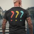 Vintage Question Mark T-Shirt mit Rückendruck Geschenke für alte Männer