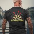 Washing Machine Darts Classic Dart Player Dart Game Dart T-Shirt mit Rückendruck Geschenke für alte Männer