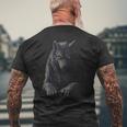 Werewolf Mythical Motif Fantasy Illustration Werewolf T-Shirt mit Rückendruck Geschenke für alte Männer