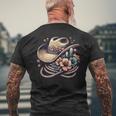 Western Country Cowgirl Vintage Western Country Rodeo Cowgirl Cowboy Men's T-shirt Back Print Gifts for Old Men