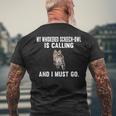 My Whiskered Screech-Owl Is Calling And i Must Go Bird Men's Back Print T-Shirt Gifts for Old Men